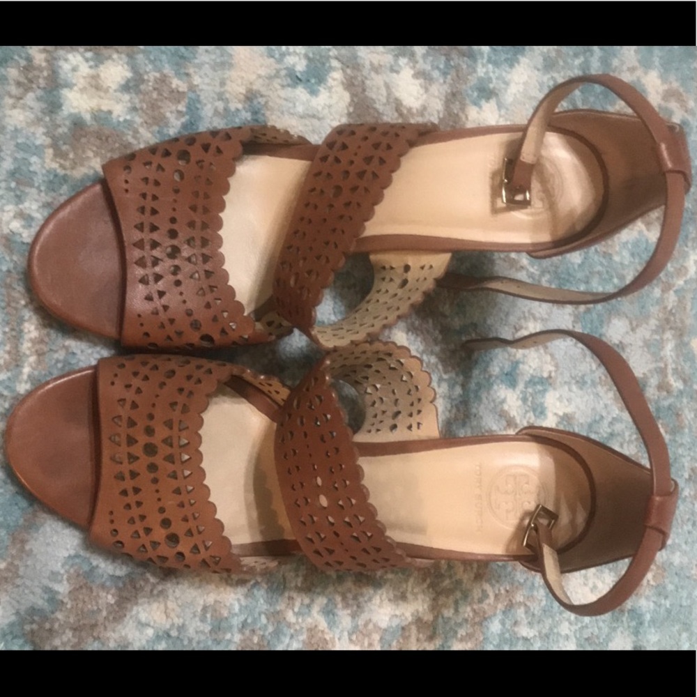 Brown Tory Burch Wedges
